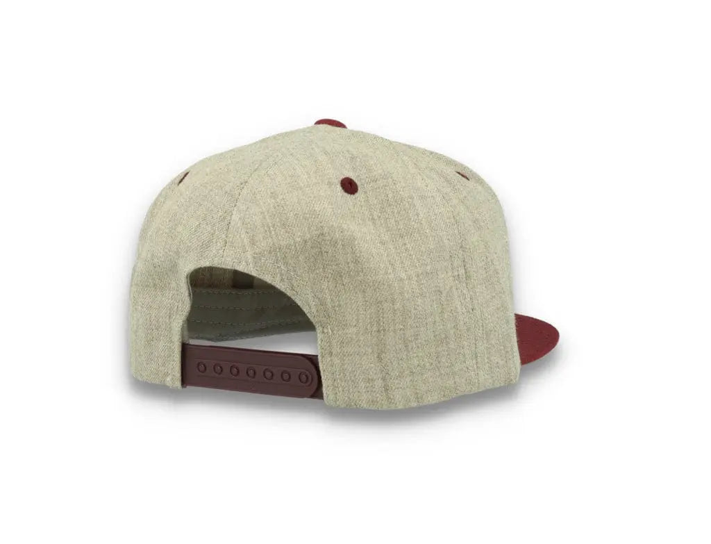 Yupoong Classic Snapback 6089MT Heather Grey/Maroon - LOKK