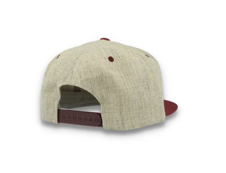 Yupoong Classic Snapback 6089MT Heather Grey/Maroon - LOKK
