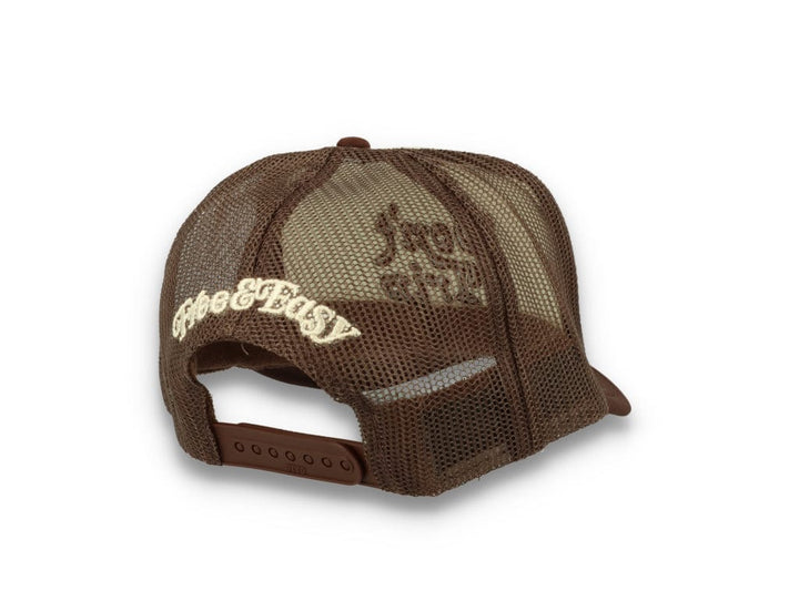 Trucker Cap Free & Easy Don't Trip Tan/Brown - LOKK
