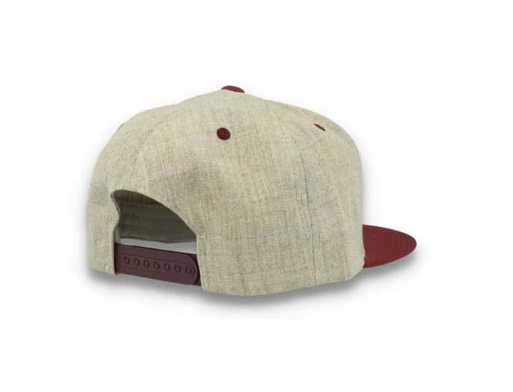 Yupoong Classic Snapback 6089MT Heather Grey/Maroon - LOKK