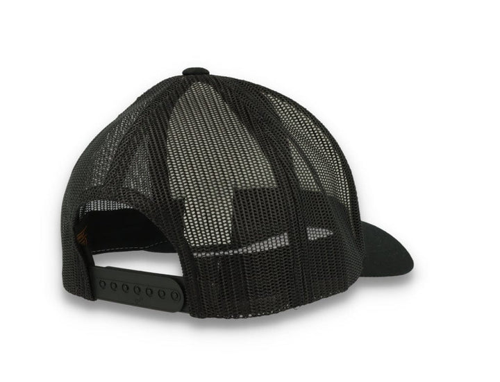 Black/White Trucker Cap White Front/Black Mesh Retro - Yupoong 6606CF - LOKK