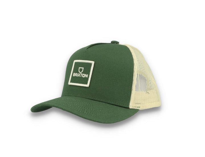Trucker Cap Alpha Block X C MP Mesh Cap Dark Forest/Off White - LOKK