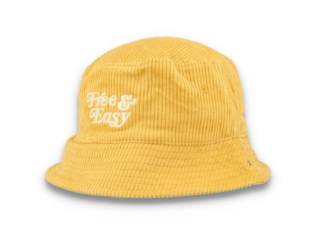 Bucket Hat Gold Free & Easy Don't Trip Fat Corduroy - LOKK