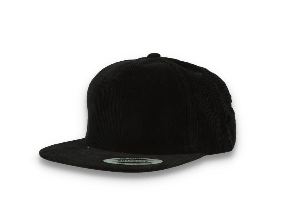 Yupoong 6508 Premium Corduroy Snapback Black - LOKK