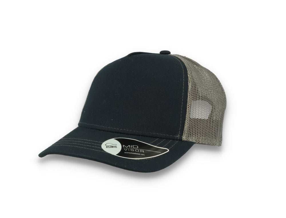 Trucker Cap Navy/Dark Grey Atlantis Rapper Canvas - LOKK