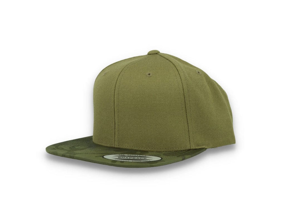 Yupoong Snapback Camo Visor 6089CV Olive Green - LOKK