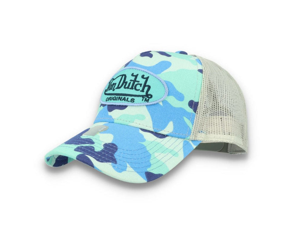 Von Dutch Trucker Cap Austin Cotton Twill Blue Camo - LOKK