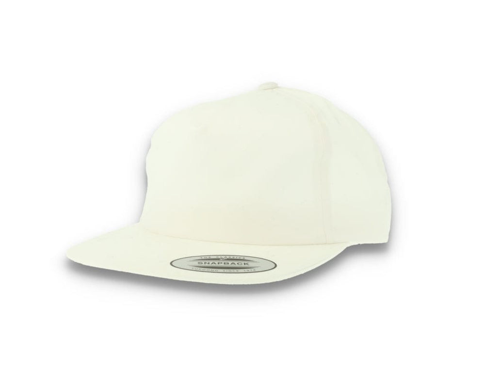 Yupoong 6502 Unstructured 5-Panel Snapback Cap White - LOKK
