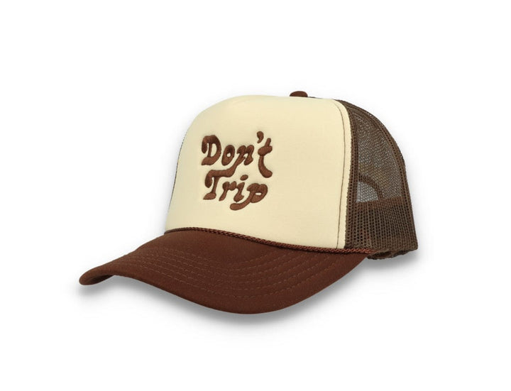 Trucker Cap Free & Easy Don't Trip Tan/Brown - LOKK