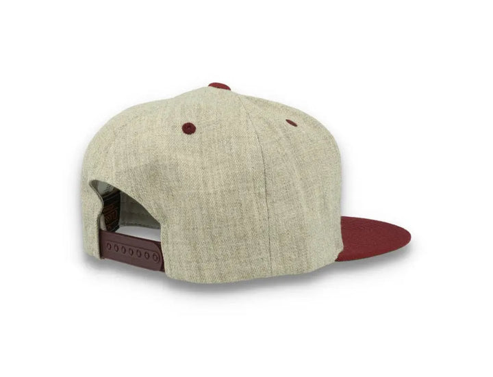 Yupoong Classic Snapback 6089MT Heather Grey/Maroon - LOKK