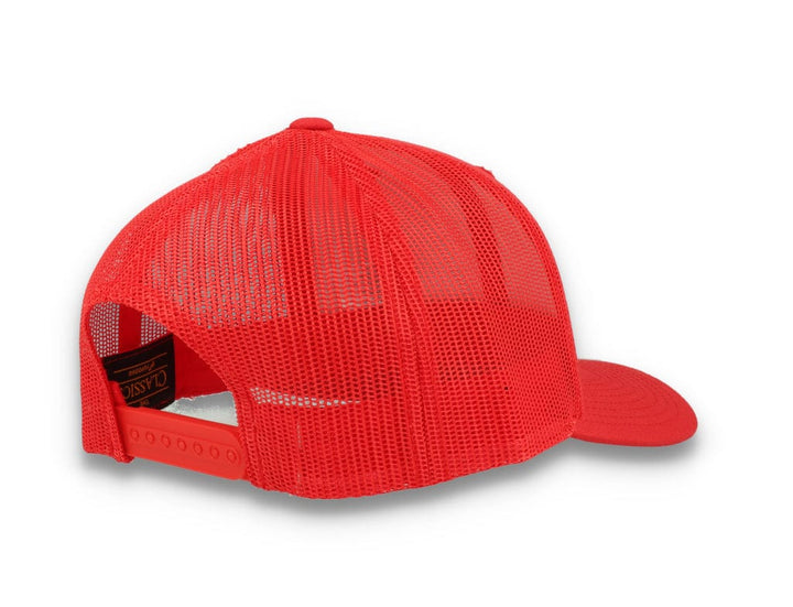 Red Trucker Cap Retro - Yupoong 6606 - LOKK