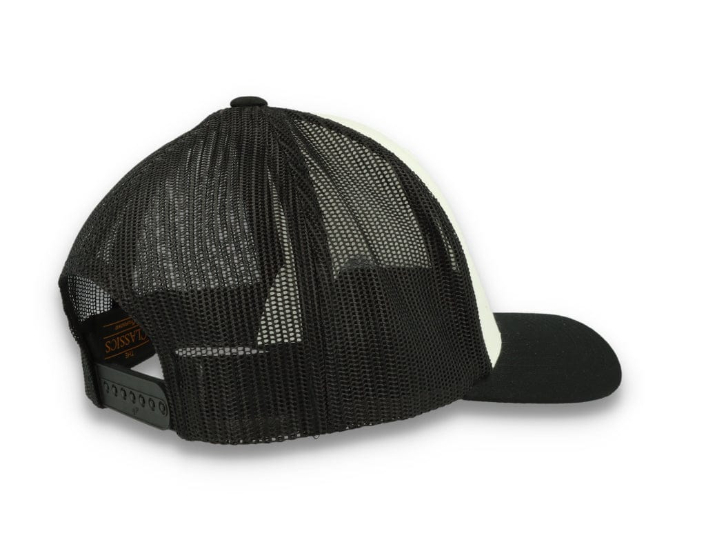 Black/White Trucker Cap White Front/Black Mesh Retro - Yupoong 6606CF - LOKK