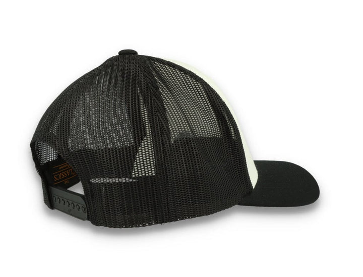 Black/White Trucker Cap White Front/Black Mesh Retro - Yupoong 6606CF - LOKK