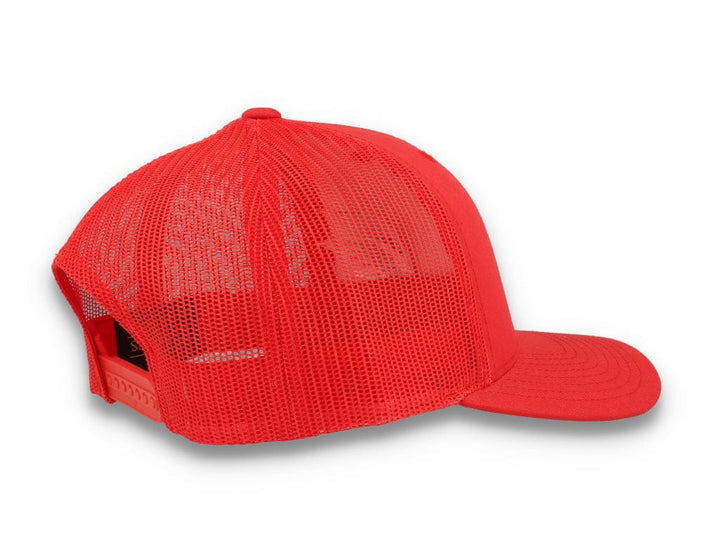 Red Trucker Cap Retro - Yupoong 6606 - LOKK