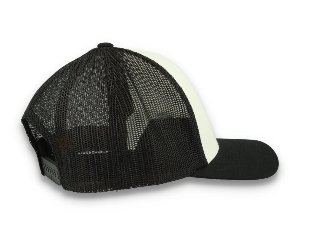 Black/White Trucker Cap White Front/Black Mesh Retro - Yupoong 6606CF - LOKK