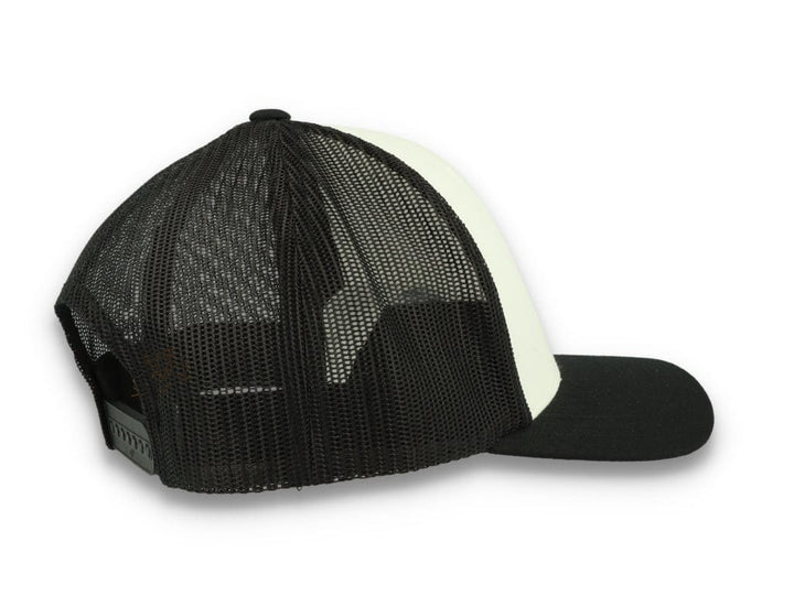 Black/White Trucker Cap White Front/Black Mesh Retro - Yupoong 6606CF - LOKK