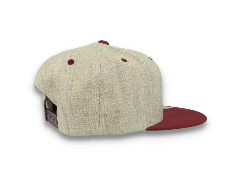 Yupoong Classic Snapback 6089MT Heather Grey/Maroon - LOKK