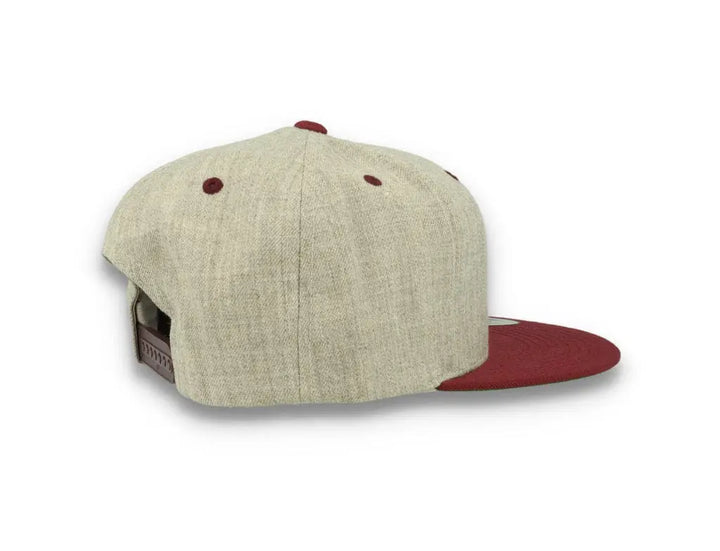 Yupoong Classic Snapback 6089MT Heather Grey/Maroon - LOKK