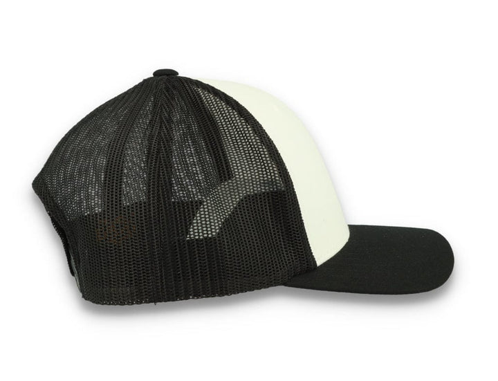 Black/White Trucker Cap White Front/Black Mesh Retro - Yupoong 6606CF - LOKK