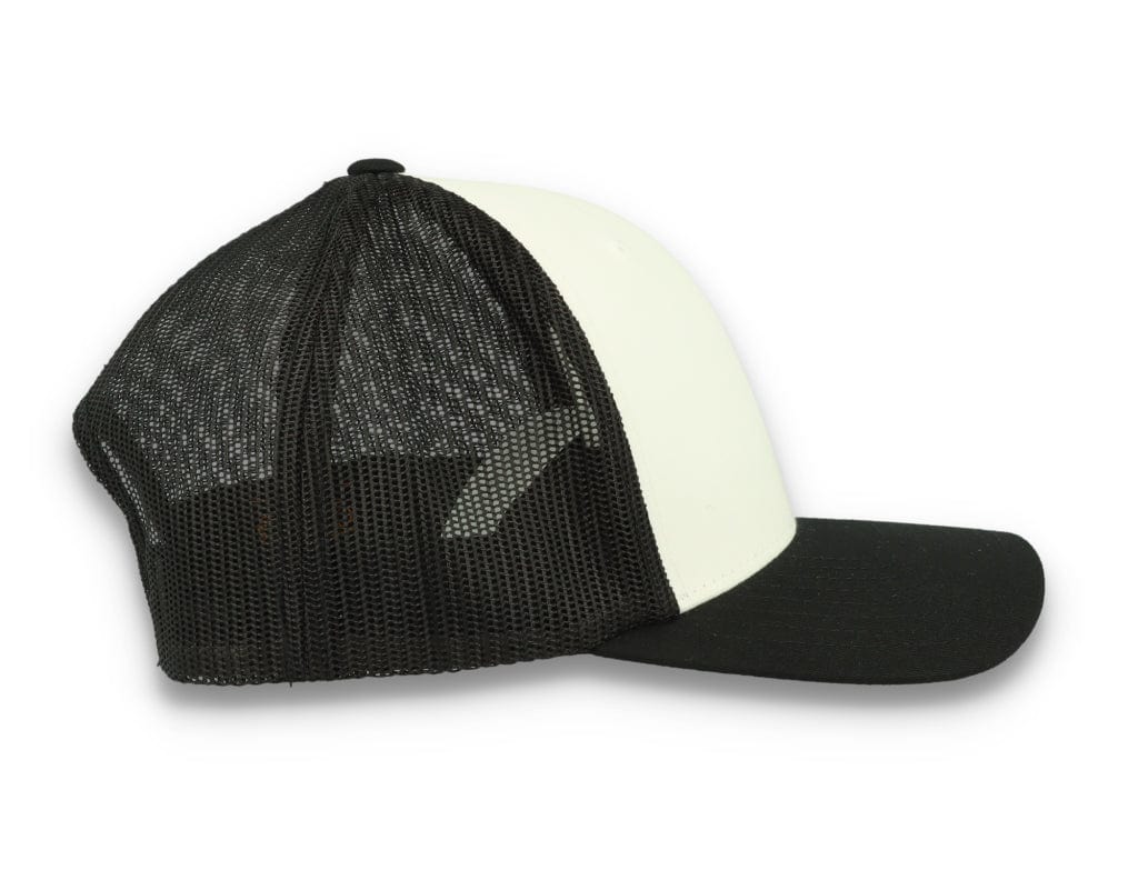 Black/White Trucker Cap White Front/Black Mesh Retro - Yupoong 6606CF - LOKK