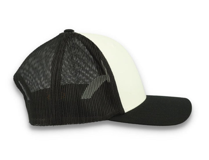 Black/White Trucker Cap White Front/Black Mesh Retro - Yupoong 6606CF - LOKK