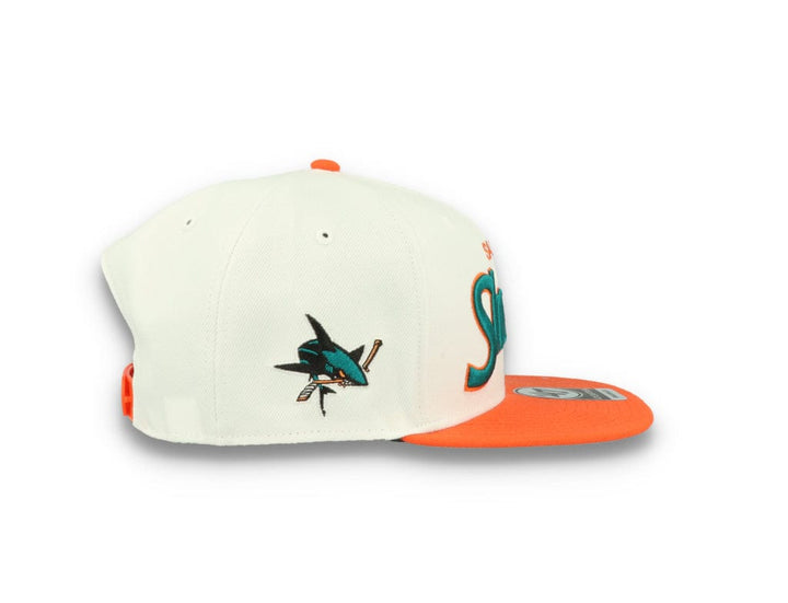 San Jose Sharks NHL Script Side Two Tone 47 Captain White - LOKK