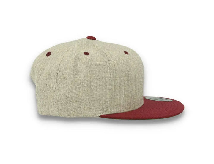 Yupoong Classic Snapback 6089MT Heather Grey/Maroon - LOKK