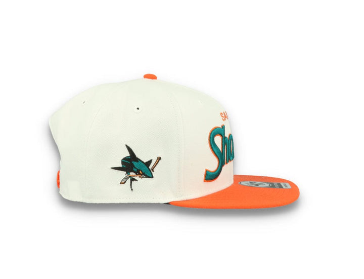 San Jose Sharks NHL Script Side Two Tone 47 Captain White - LOKK