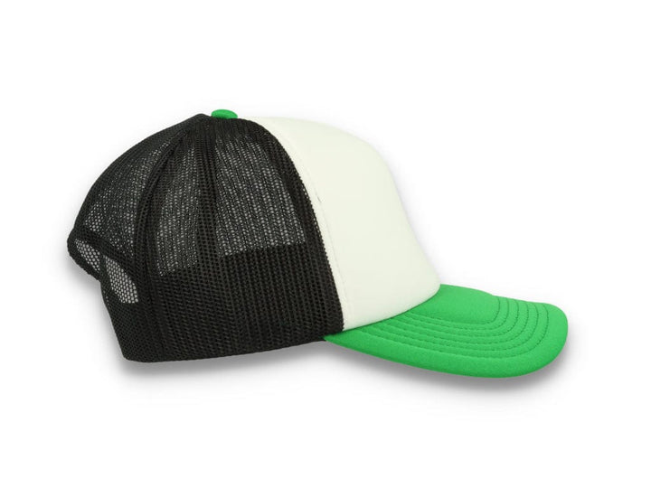 Trucker Cap White/Green/Black Atlantis Rapper Foam - LOKK