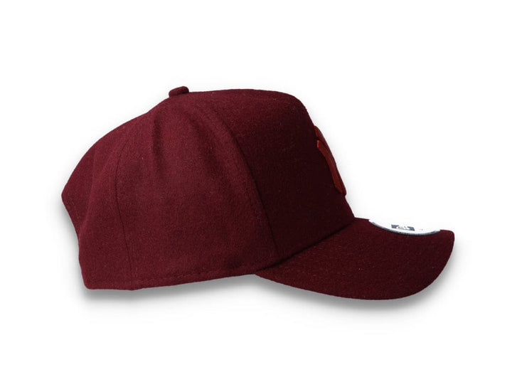 9FORTY A-Frame Melton Wool NY Yankees Maroon - LOKK