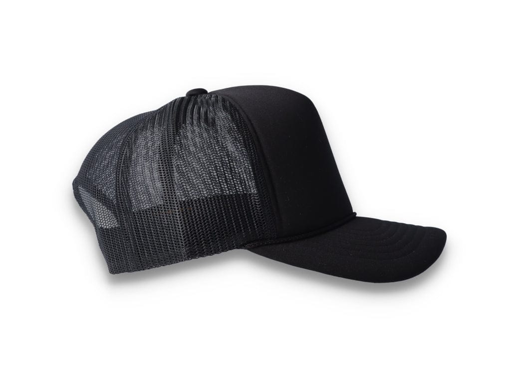 Black Trucker Cap Foam Curved Visor 6005FC - Yupoong - LOKK