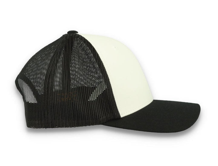 Black/White Trucker Cap White Front/Black Mesh Retro - Yupoong 6606CF - LOKK