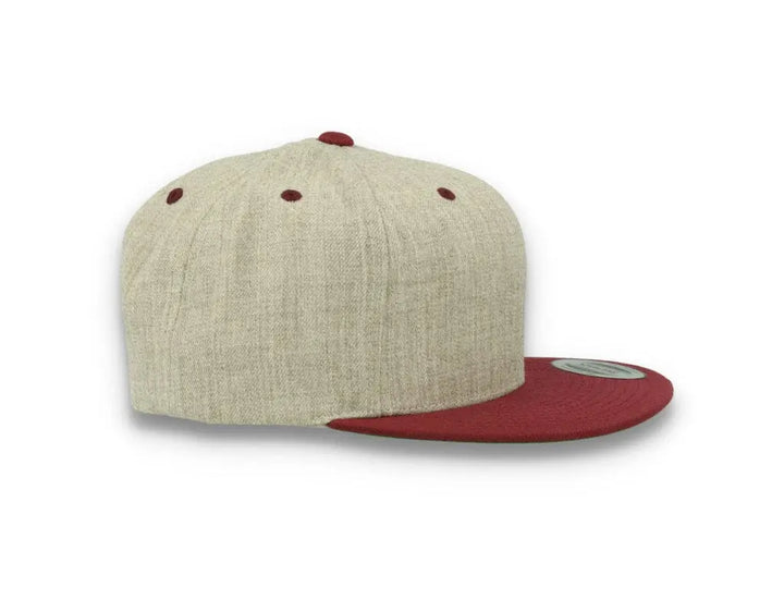 Yupoong Classic Snapback 6089MT Heather Grey/Maroon - LOKK
