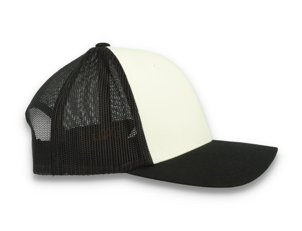 Black/White Trucker Cap White Front/Black Mesh Retro - Yupoong 6606CF - LOKK