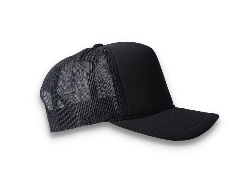 Black Trucker Cap Foam Curved Visor 6005FC - Yupoong - LOKK