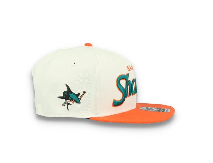 San Jose Sharks NHL Script Side Two Tone 47 Captain White - LOKK