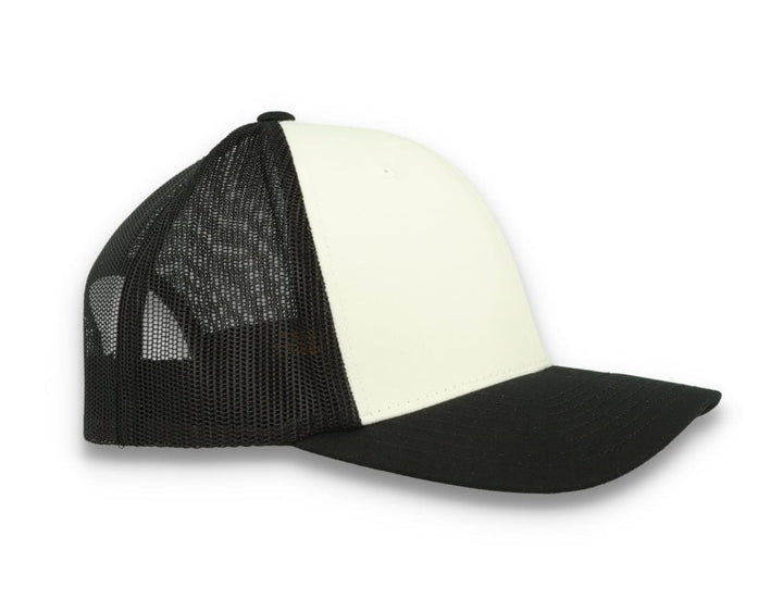 Black/White Trucker Cap White Front/Black Mesh Retro - Yupoong 6606CF - LOKK