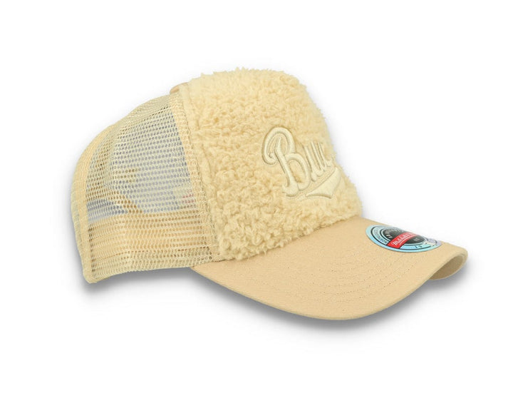 Trucker Cap NBA Sherpa Trucker Milwaukee Bucks Off White - LOKK