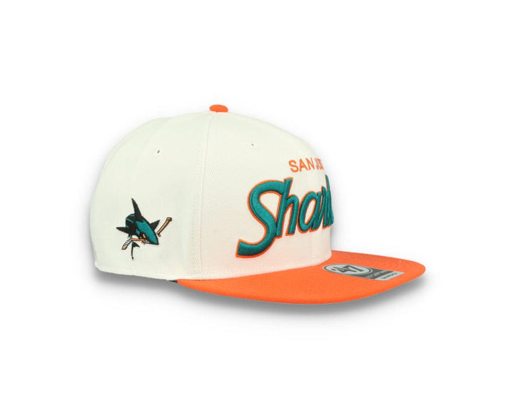San Jose Sharks NHL Script Side Two Tone 47 Captain White - LOKK