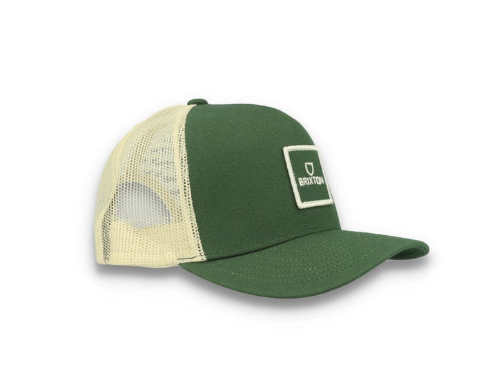 Trucker Cap Alpha Block X C MP Mesh Cap Dark Forest/Off White - LOKK