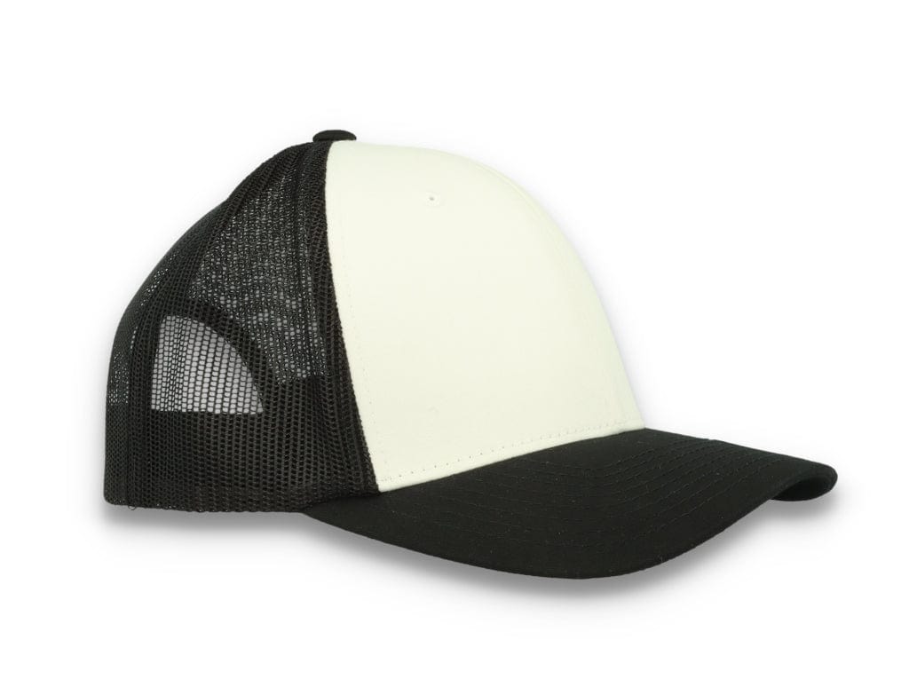 Black/White Trucker Cap White Front/Black Mesh Retro - Yupoong 6606CF - LOKK