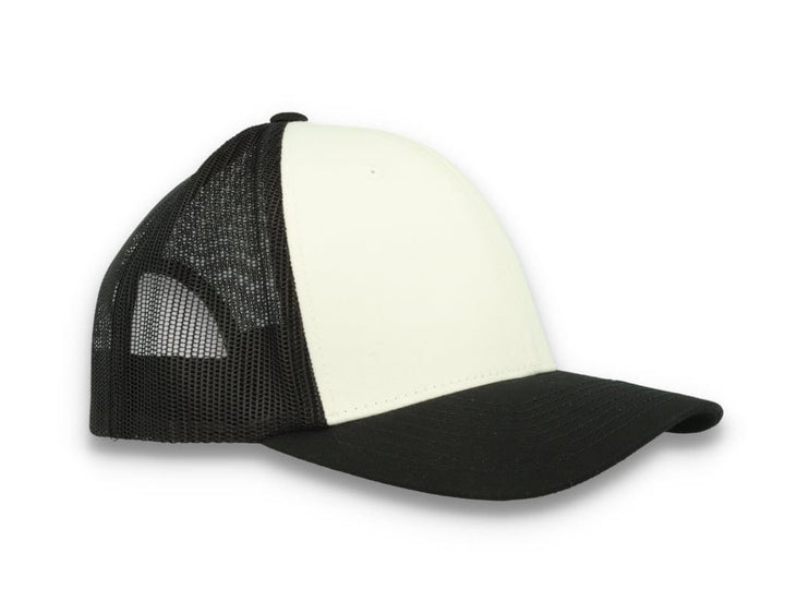 Black/White Trucker Cap White Front/Black Mesh Retro - Yupoong 6606CF - LOKK