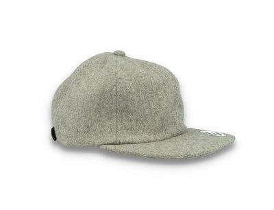 Yupoong Melton Wool Unstructured 5-Panel Cap with Leather Adjuster 6502MC Grey