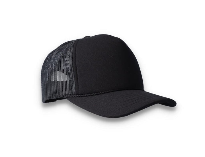 Black Trucker Cap Foam Curved Visor 6005FC - Yupoong - LOKK