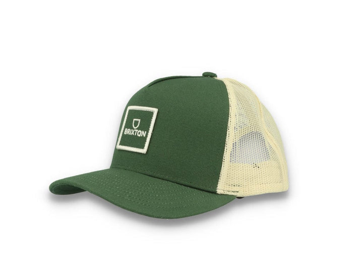Trucker Cap Alpha Block X C MP Mesh Cap Dark Forest/Off White - LOKK