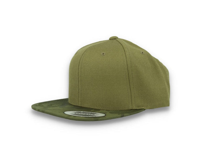 Yupoong Snapback Camo Visor 6089CV Olive Green - LOKK