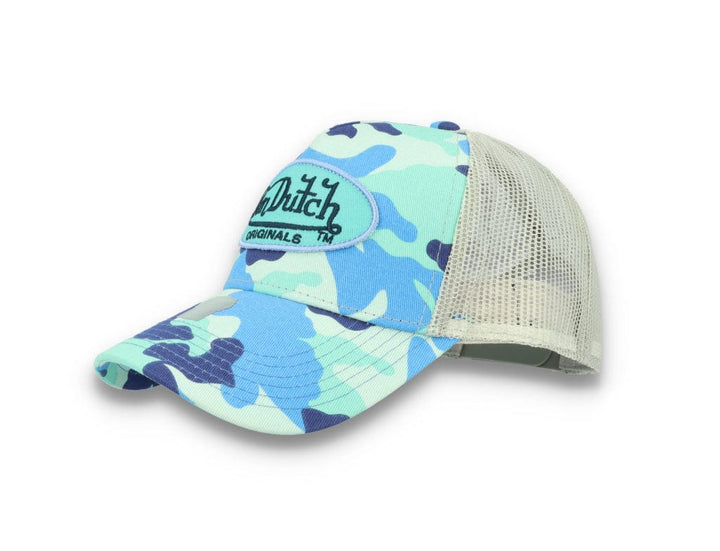 Von Dutch Trucker Cap Austin Cotton Twill Blue Camo - LOKK