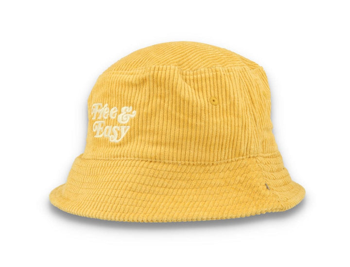 Bucket Hat Gold Free & Easy Don't Trip Fat Corduroy - LOKK