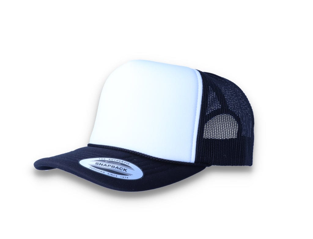 Black/White Trucker Cap Foam Curved Visor 6005FC - Yupoong - LOKK