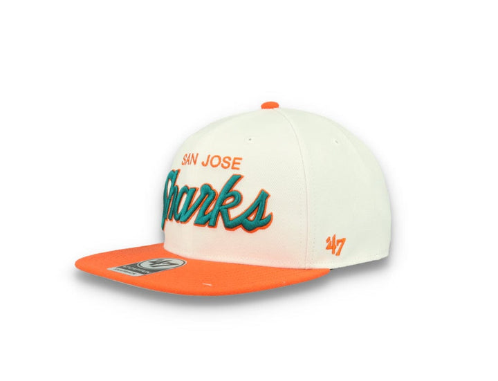 San Jose Sharks NHL Script Side Two Tone 47 Captain White - LOKK